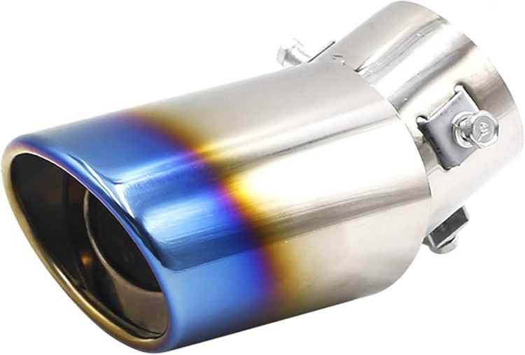 PUNTERA DE ESCAPE CURVO DE UNA SALIDA QUEMADO