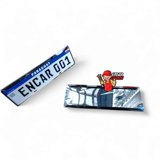 PORTA CHAPA MERCOSUR CROMADO TRD