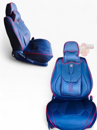 CUBRE ASIENTO JB NEGRO CON COSTURA ROJO ( CLARE )