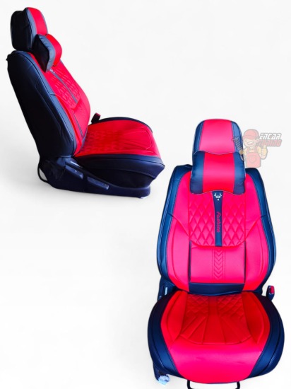 CUBRE ASIENTO JB NEGRO CON ROJO ( FASHION )