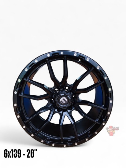 LLANTAS FUEL NEGRO 6X136 ARO 20  (COD H165-20)