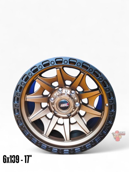 LLANTA HCW DORADO/BORDE NEGRO 6X139 ARO 17 (COD 17H1040A)