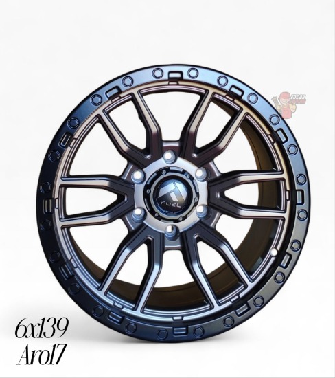LLANTA FUEL BRONCE BORDE NEGRO 6X139 ARO 17 (COD R1041) IMPOR