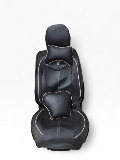 CUBRE ASIENTO XPRO NEGRO CON BORDES BLANCO